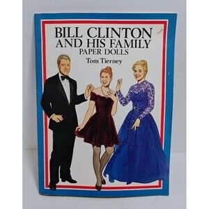 VTG 1994 BILL CLINTON AND HIS FAMILY PAPER DOLL BOOK BY TOM TIERNEY UNUSED UNCUT